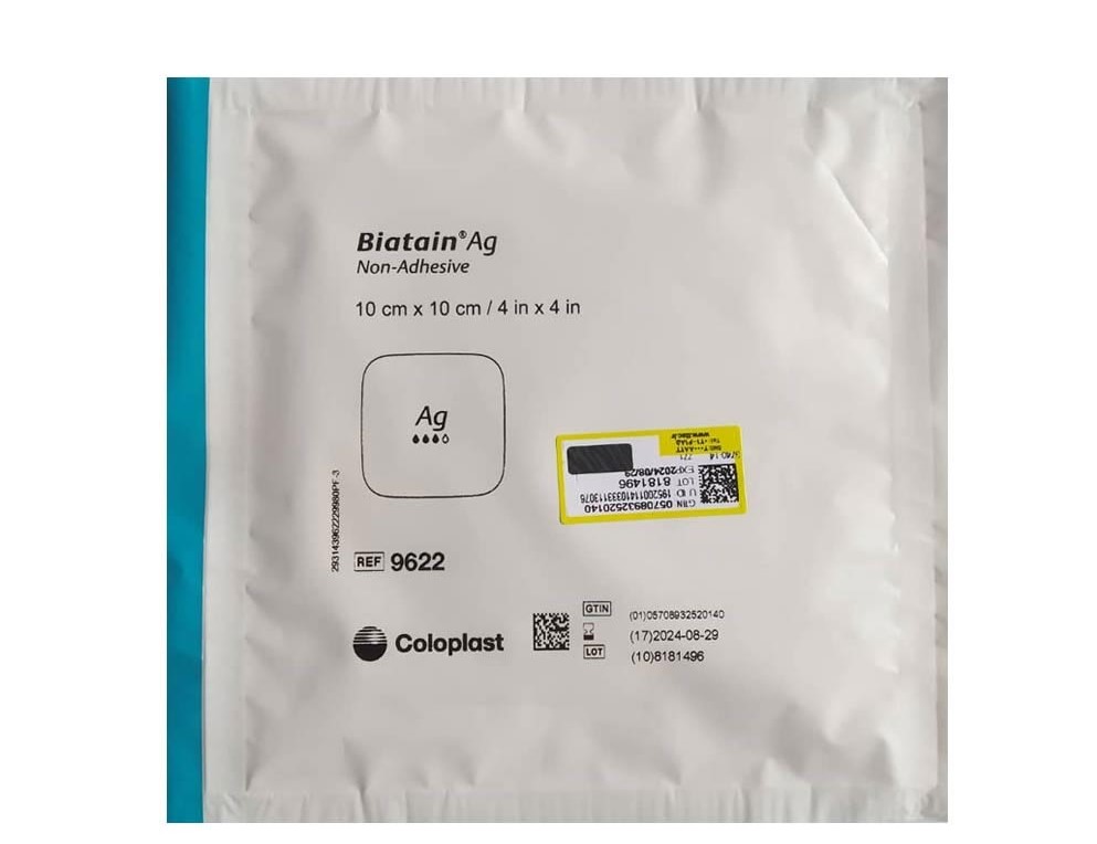 فوم نقره بیاتین کلوپلاست – Coloplast Biatain Foam Ag 9625